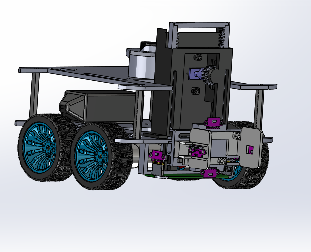 带夹爪的四轮驱动编程小车